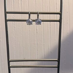 Classic Lever-back Crystal Earrings